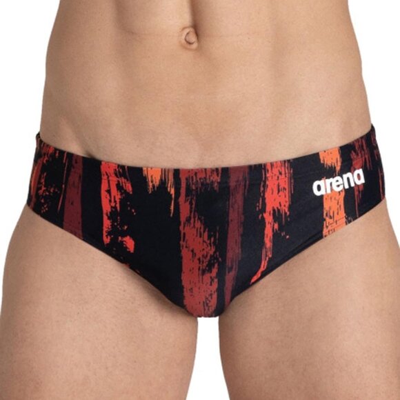 NWT Arena Team Painted Stripes Swim Brief - Picture 1 of 3